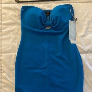 NWT Blue Iris Los Angeles strapless Mini Dress